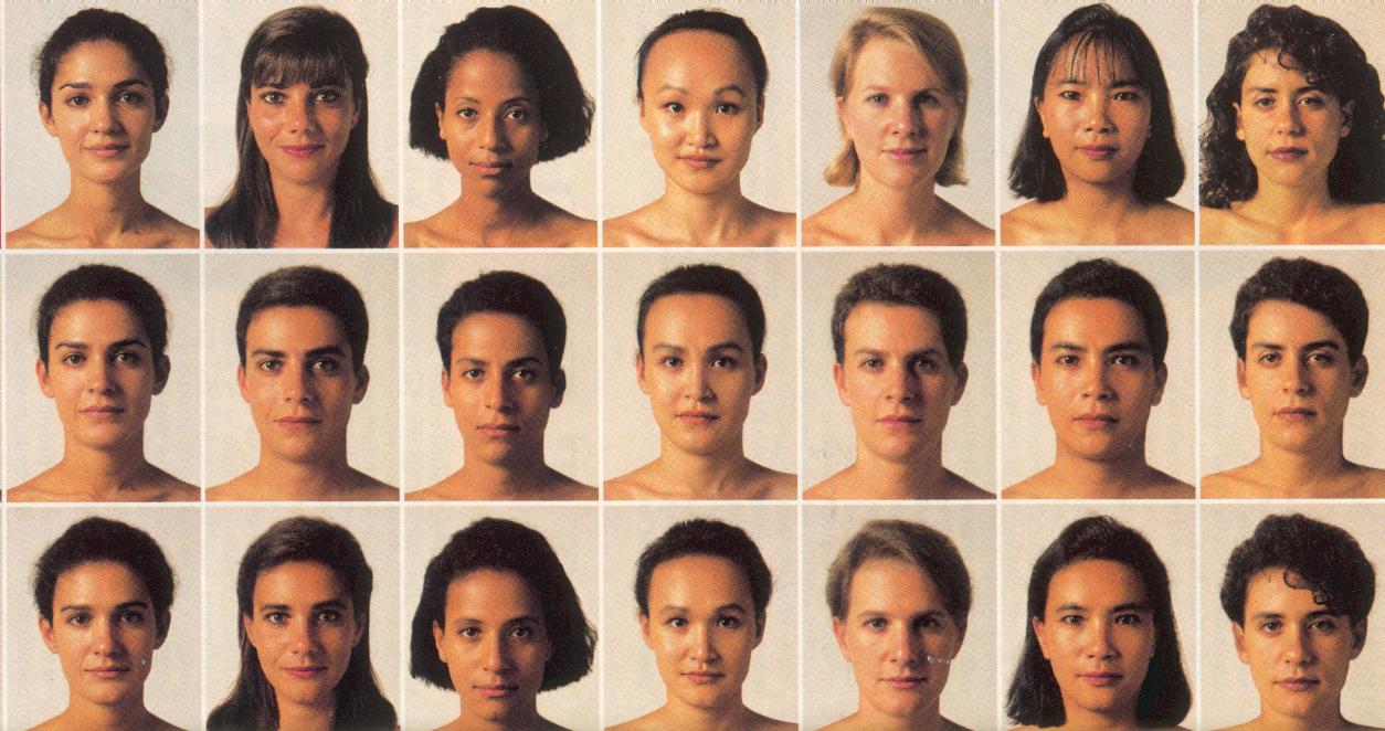 Facial structures of different races